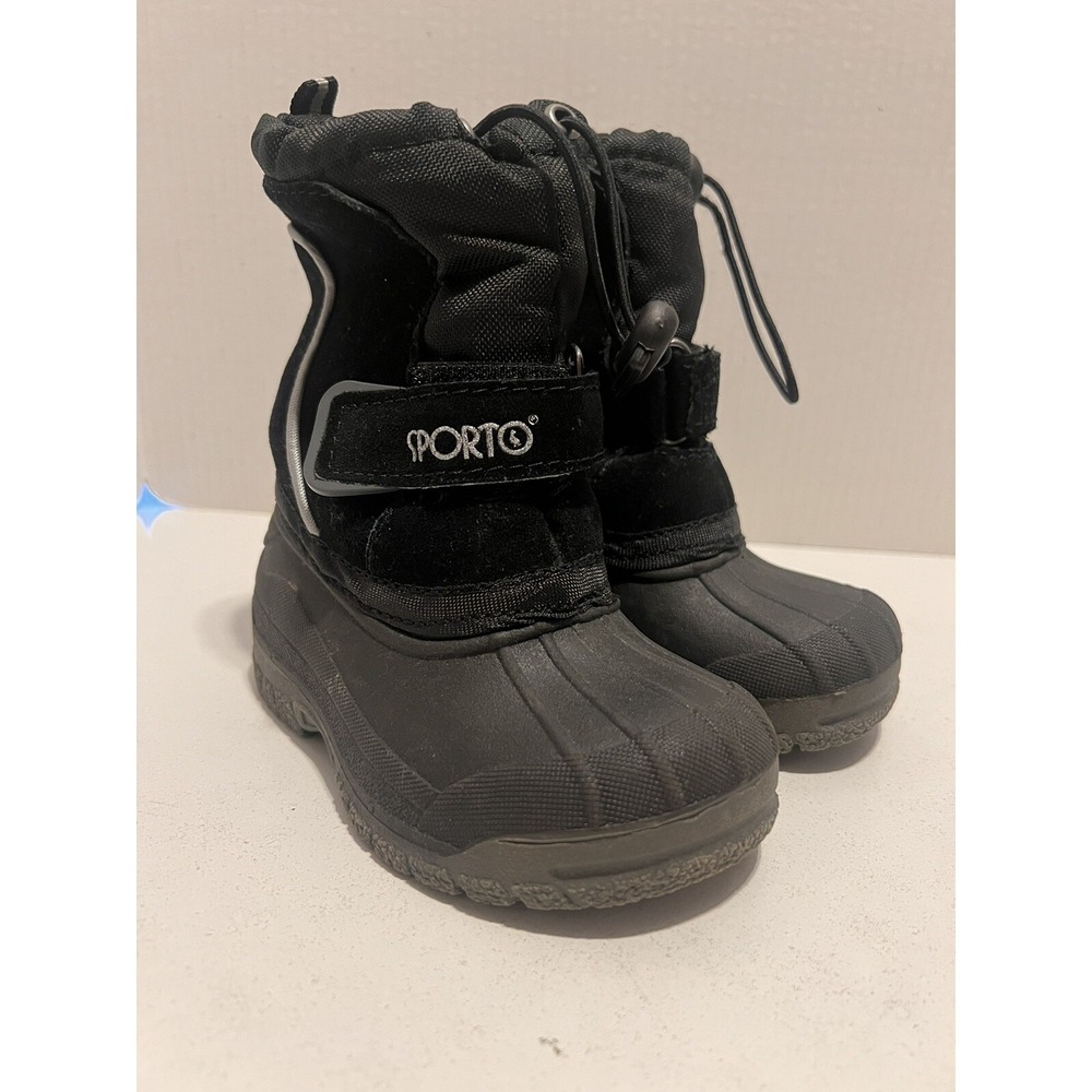 SPORTO Toddler Baby Kids Size 5 Shoes Boots Snow Rain Tall with Cinch